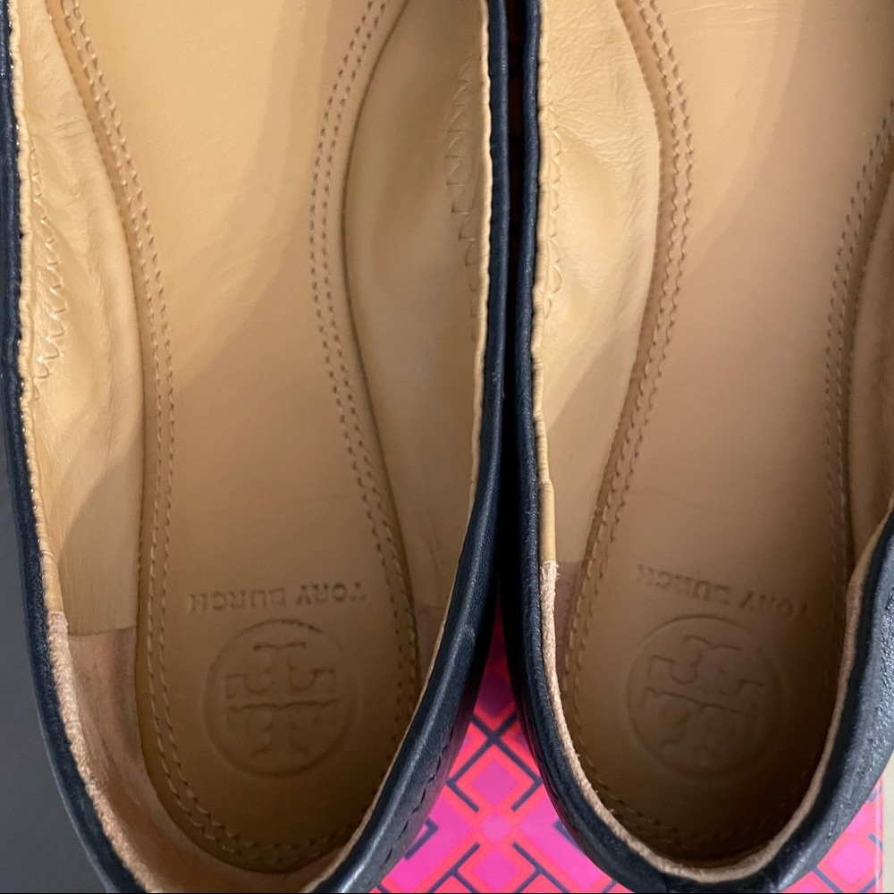 Tory Burch Women’s Liana Navy Blue Ballet Flats Shoes Size 8 - Picture 12 of 16